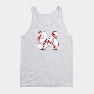 Baseball Number 94 #94 Baseball Shirt Jersey Favorite Player Biggest Fan Tank Top